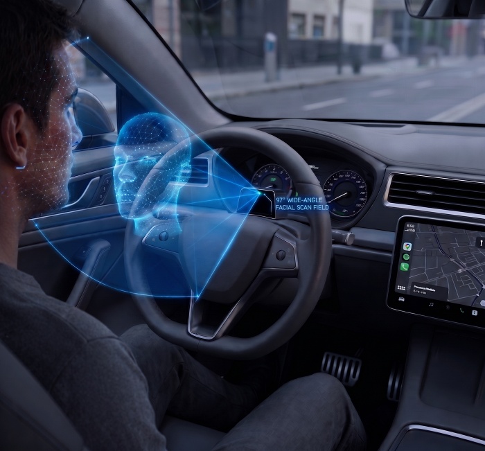 NUZZ AI 97° 광각 실시간 페이스 스캔