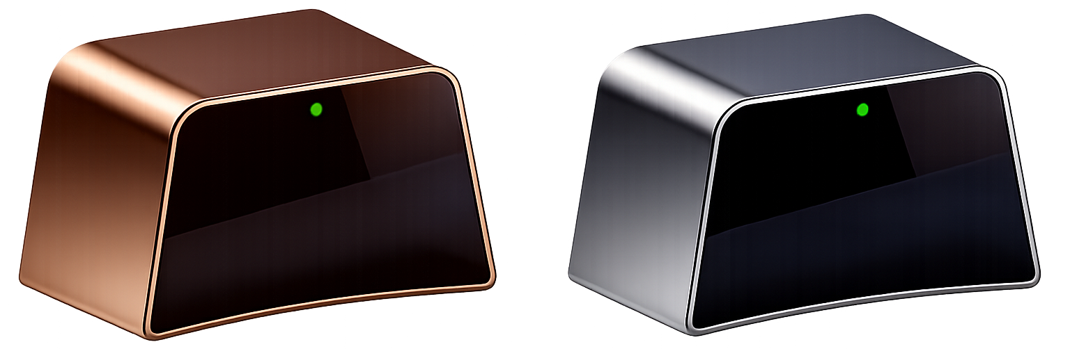 NUZZ AI 컬러 옵션 — Rose Gold / Space Gray